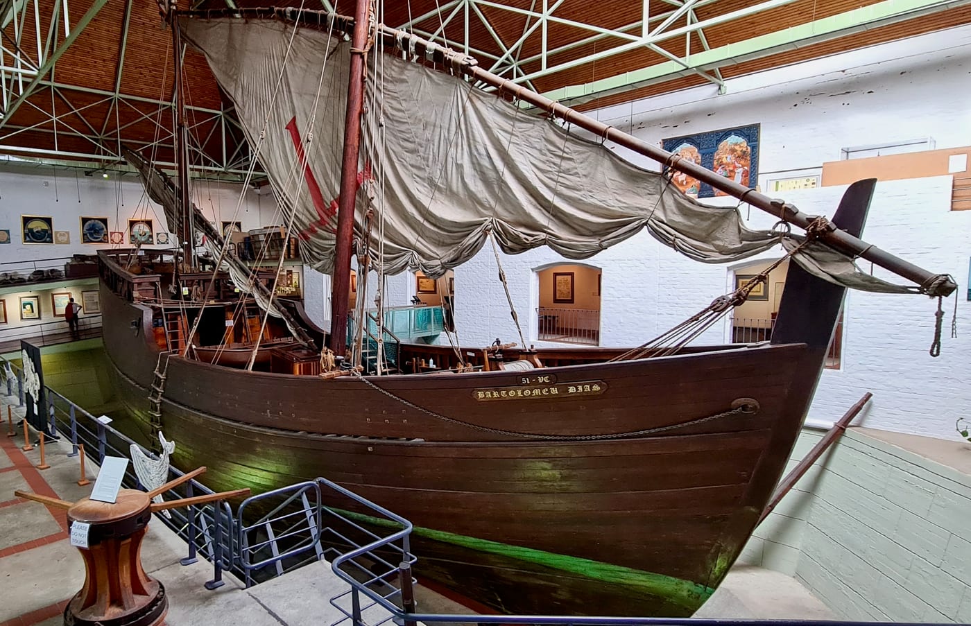 A full-size modern replica of the caravel Bartolomeu Dias sailed around the southern tip of Africa in 1488.
